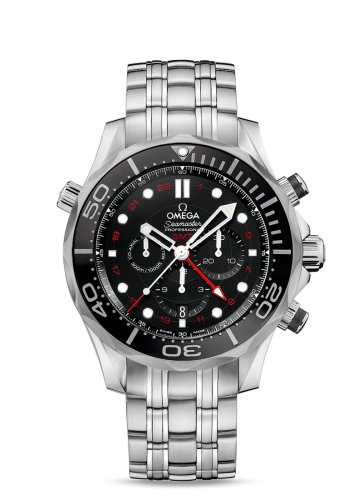 Omega Seamaster Diver 300M Co-Axial 44 GMT Chronograph Stainless Steel / Black / Bracelet